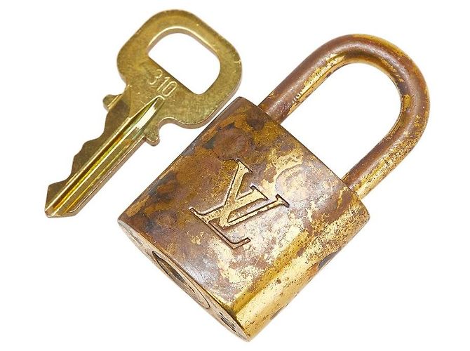 Set Lucchetto e Chiave Louis Vuitton D'oro Metallico
