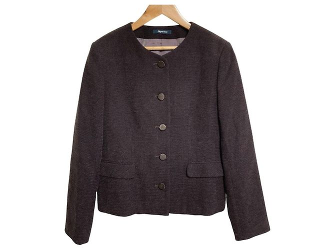 Autre Marque Giacca senza collo Aquascutum Marrone