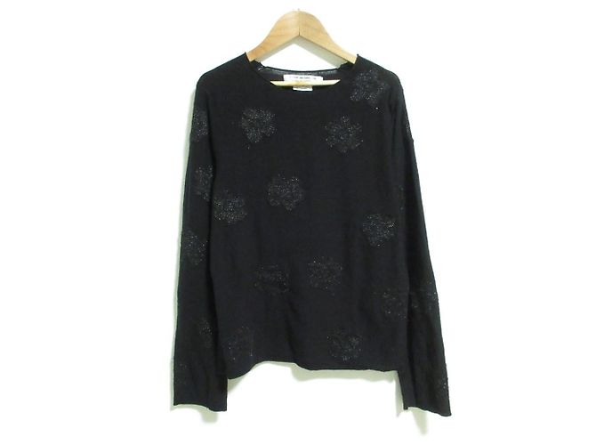 Autre Marque Top de malha com flores COMME des GARCONS Preto