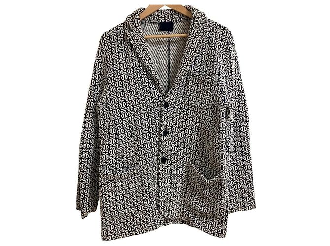 Autre Marque Altea Jacquard-Strickjacke Weiß
