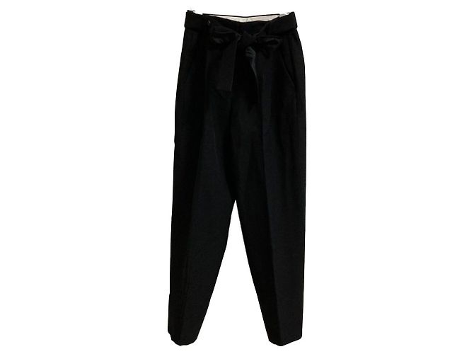 Autre Marque Pantaloni in misto seta CYCLAS Nero