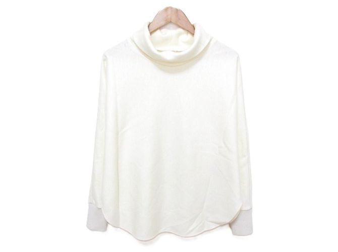 Autre Marque DES PRES Strick-Kombinations-Rollkragenpullover Weiß