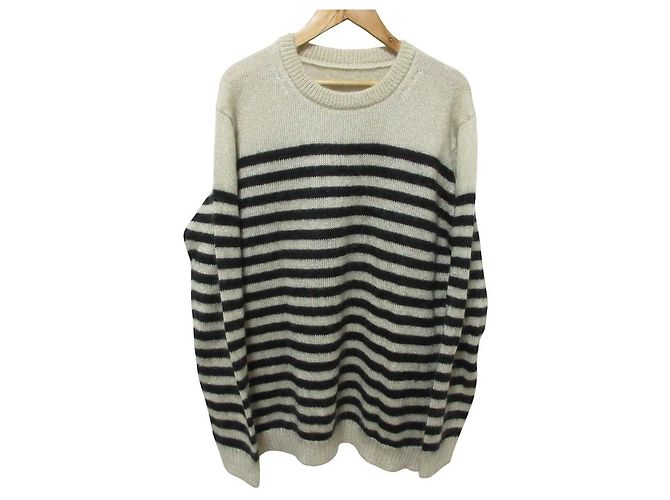 Autre Marque MUSE de Deuxieme Classe Pullover de malha de mohair e seda Bege