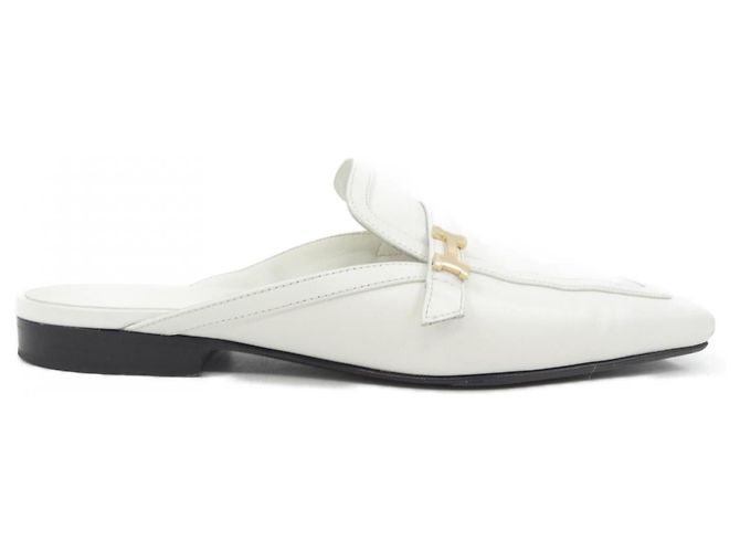 Hermès Hermes GROUPIE Kalblederschuhe Weiß