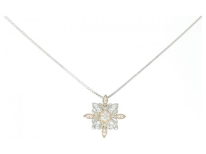 Autre Marque Collier GSTV Platinum Au750 Diamond Argenté