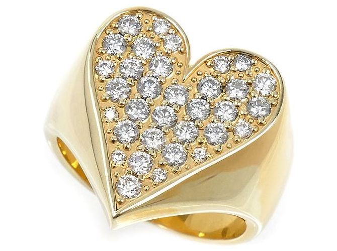 Autre Marque Anello in oro giallo K10 e diamanti D'oro