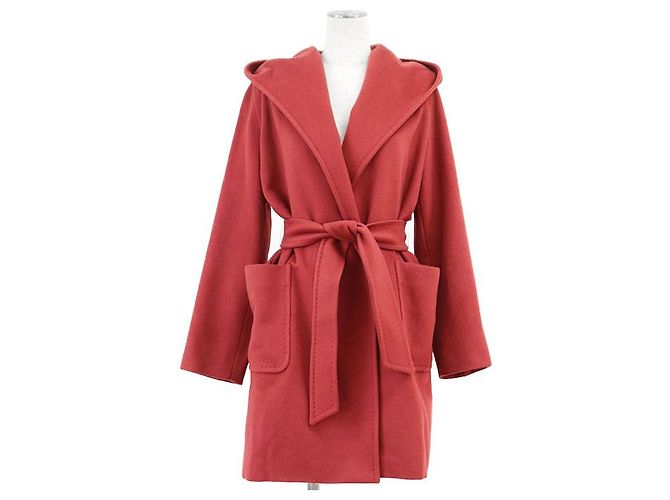 Max Mara Abrigo MaxMara RIALTO Camel Castaño Burdeos