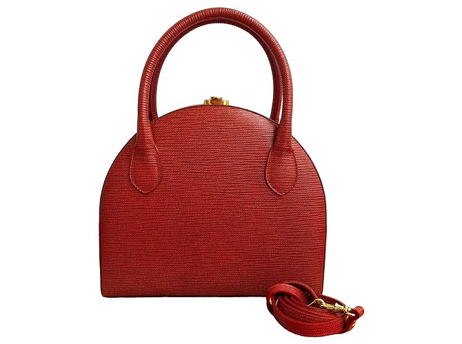 Bolso de hombro 2 vías de piel Fendi Roja