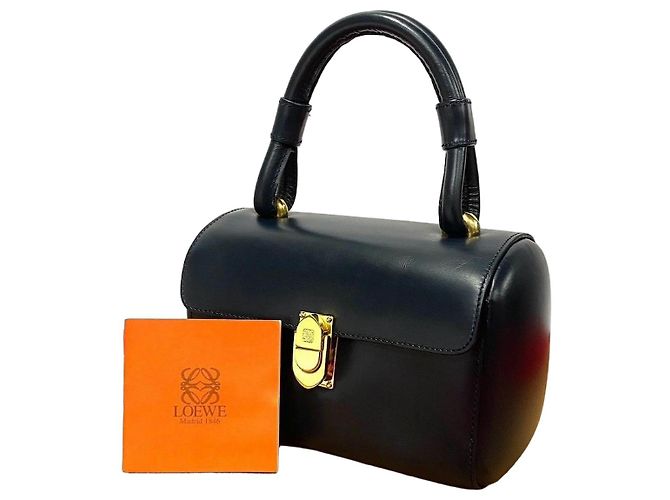 Bolsa Loewe Anagram em couro de bezerro Azul Azul marinho