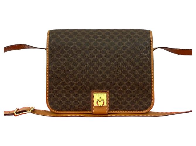 Céline Borsa a tracolla in pelle CELINE Macadam Blazon Trionphe Marrone