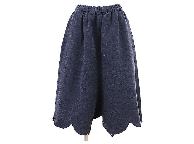 Autre Marque Comme des Garcons Comme des Garcons Culottes de poliéster e algodão Azul Azul marinho