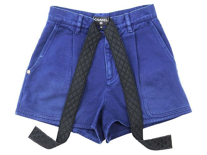 Chanel P58413 Baumwollshorts Blau