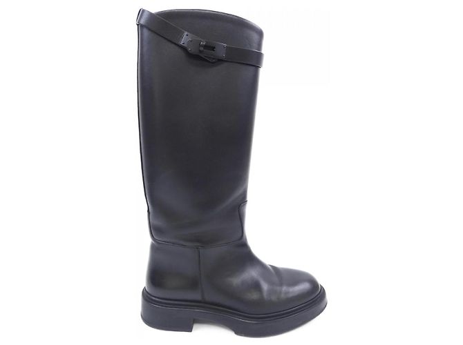 Bottes Hermès Kelly Buckle 36.5 Noir