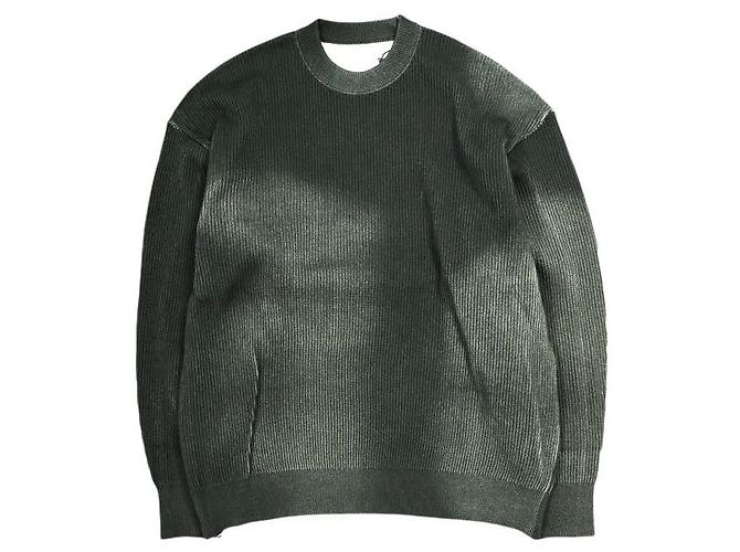 Autre Marque ssstein DISCOLORATION RIB KNIT LS Cotton Nylon Knit Marrone