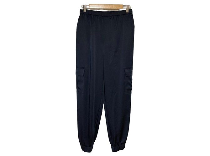 Autre Marque Pantaloni Cargo in Satin Passione Blu Blu navy