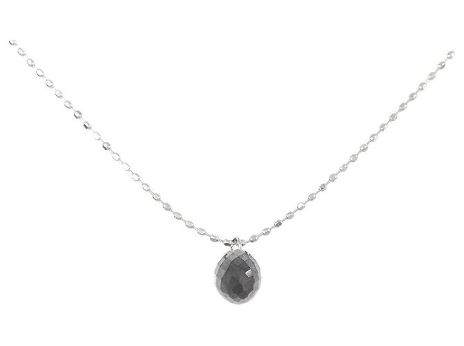 Autre Marque Collana in oro bianco Au750 e diamanti Argento