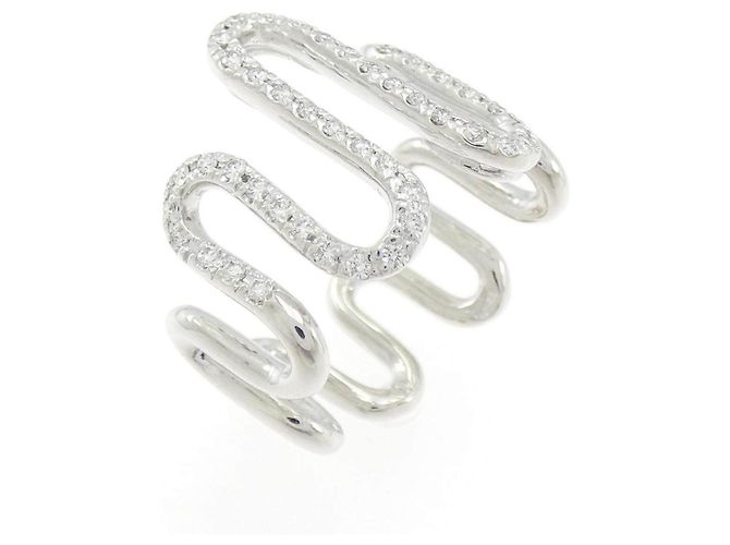 Autre Marque Bague Queen 750 en or blanc et diamants Argenté