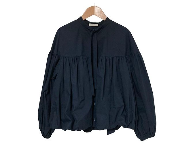 Autre Marque yori Ballonbluse mit Schleife Blau Marineblau