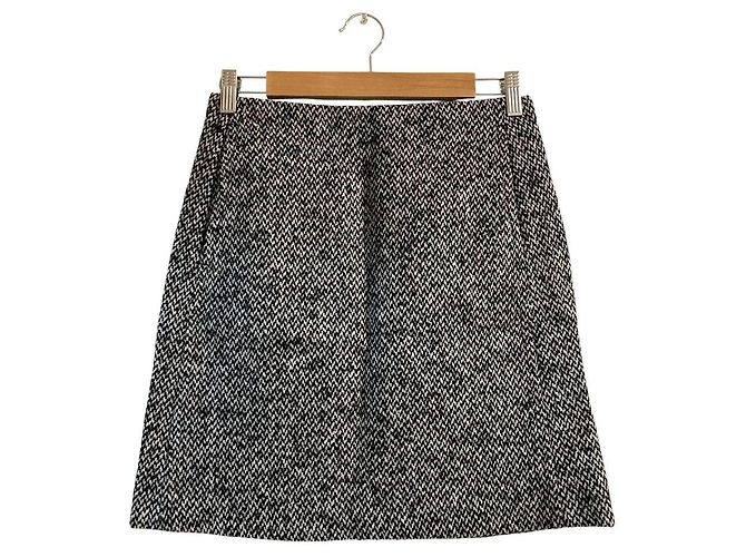 Autre Marque Gonna MACPHEE Broken Tweed Bianco