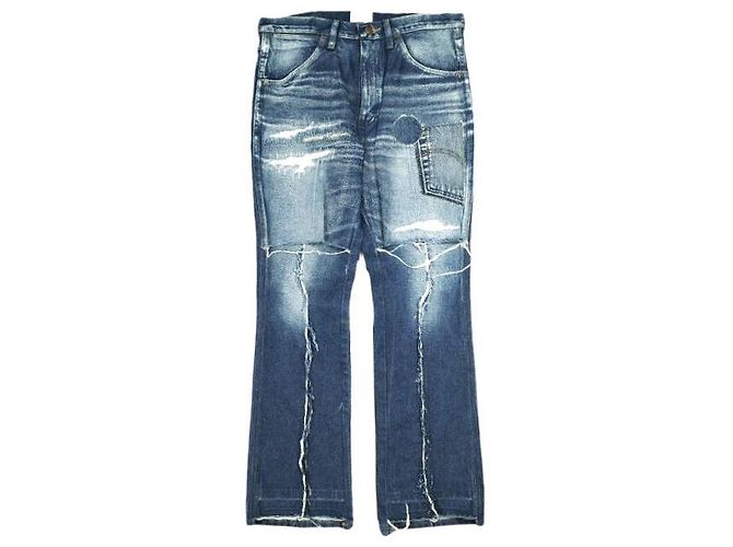 Autre Marque Pantalones de denim PATCHWORK CHANGES REMAKE Azul
