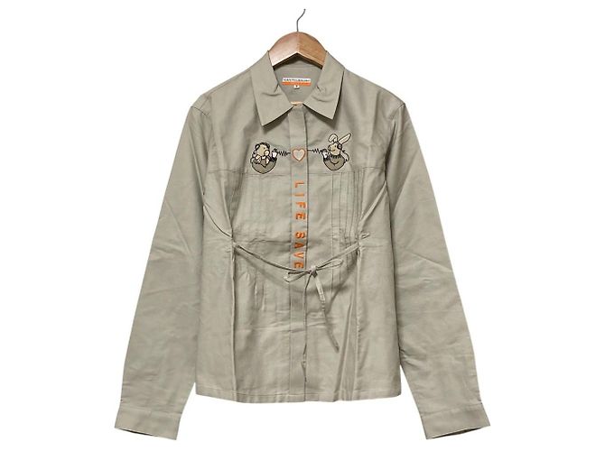 Autre Marque Camicia ricamata CASTELBAJAC Beige
