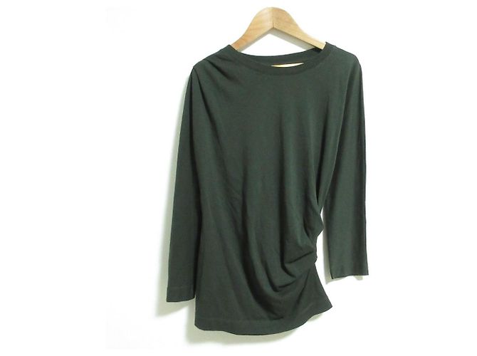 Autre Marque T-shirt de algodão assimétrica com drapeado Dries Van Noten Verde Verde oliva