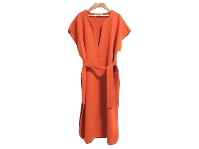 Autre Marque CristaSeya Woll-Kaftan-Kleid Orange