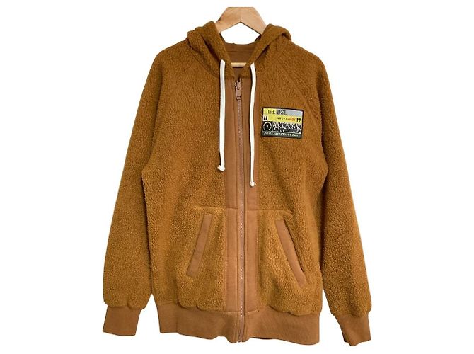 Autre Marque DIESEL S-RUMMES-ZIP-REV Boa Zip Hoodie Braun
