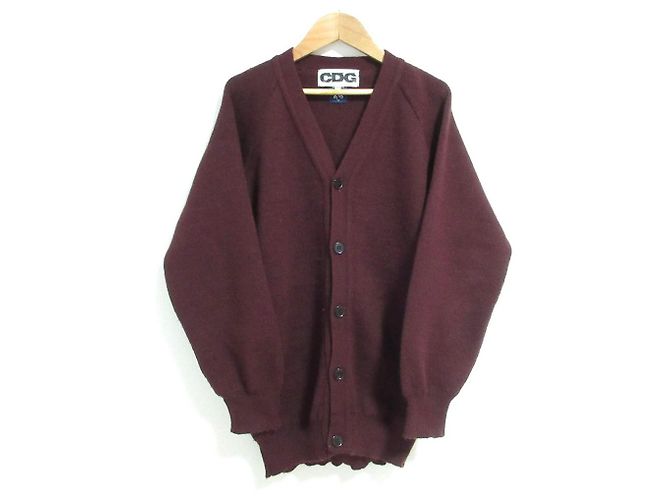 Autre Marque Cardigã de lã Comme des Garcons Marrom Bordeaux