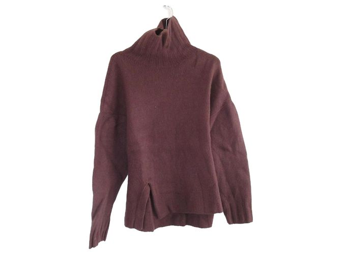 Autre Marque UNITED TOKYO Pullover de malha de lã com gola alta Marrom
