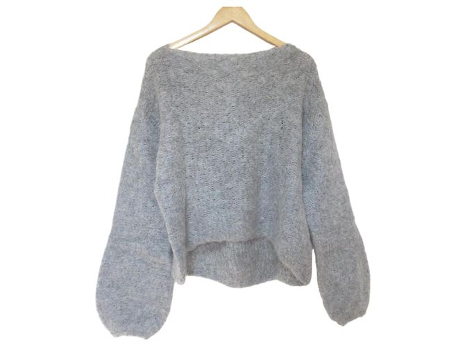 Autre Marque Babylone LAGOPOLANE Mohair Strickpullover Braun