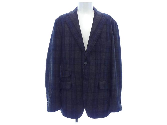 Autre Marque G.T.A Check Wool Jacket Blue
