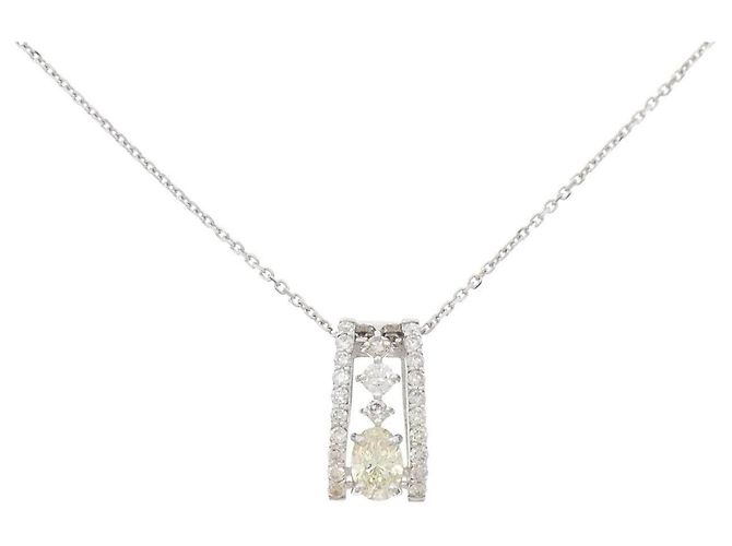 Autre Marque Collana in diamanti Pt900/Pt850 Argento