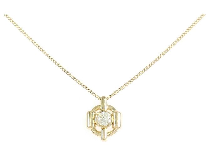 Autre Marque Collar de diamantes Au750 Dorado