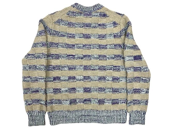 Acne Studios Pullover aus Woll-Baumwoll-Mischung Braun Beige Lila