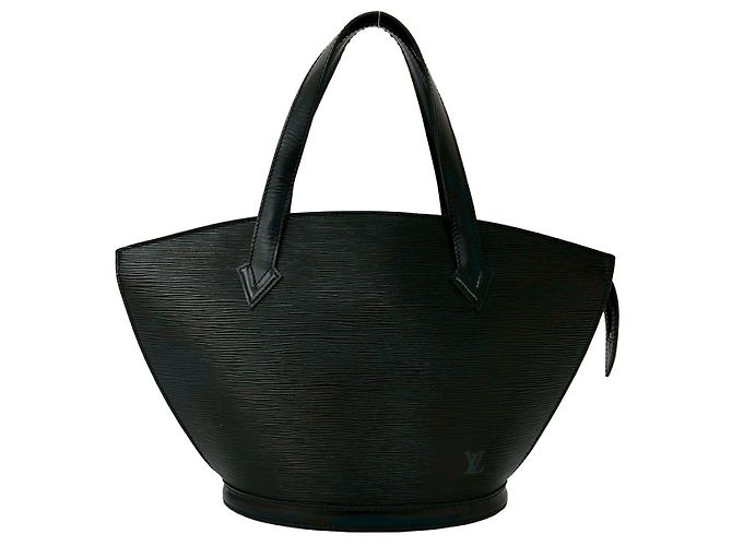 Bolsa de mão Louis Vuitton Saint Jacques em couro Epi Preto