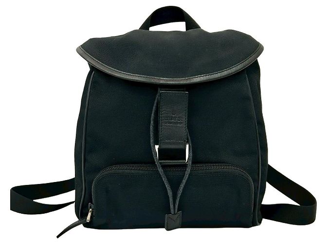 Gucci Nylon Leather Backpack Black