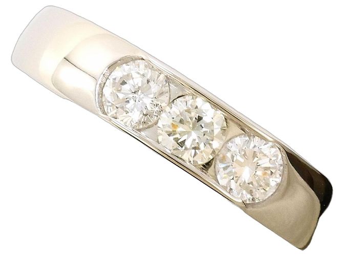 Autre Marque PT900 Platinring mit Diamanten Silber