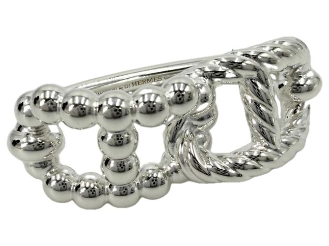 Hermès Hermes Chaine d'Ancre Alea Double Ring Silber