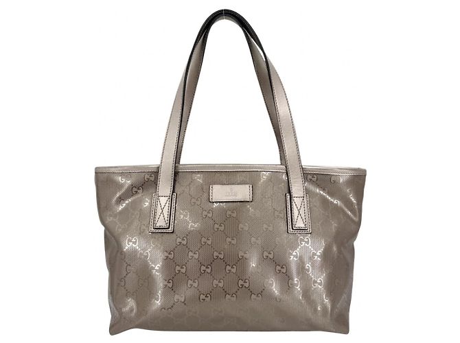 Gucci GG Imprime Tote Bag Silvery White