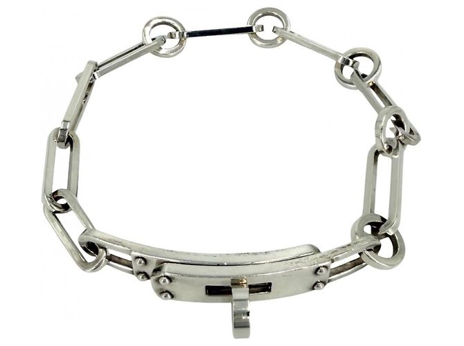 Hermès Pulsera de dijes Hermes Silver 925 Plata