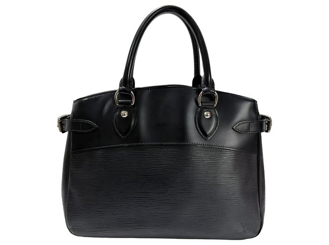 Louis Vuitton Passy PM Epi Leder Handtasche Schwarz Silber Hardware