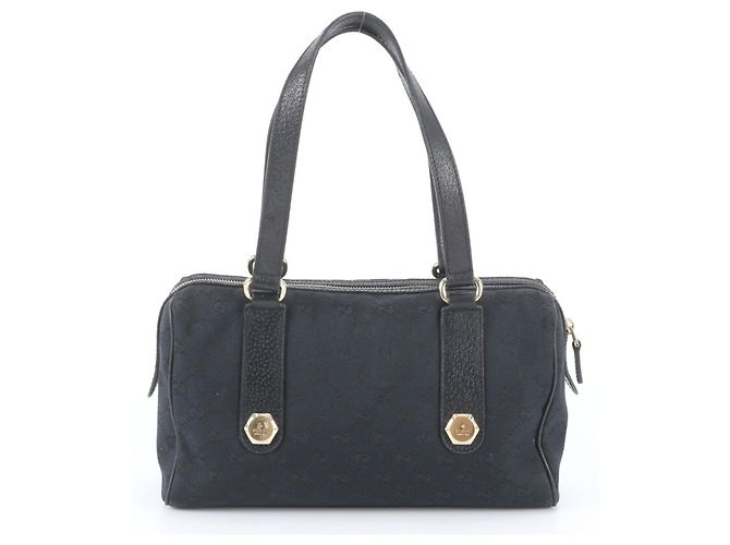 Borsa Mini Boston Gucci GG Canvas Nero