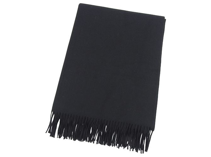 Hermès Sciarpa in cashmere nero Hermes