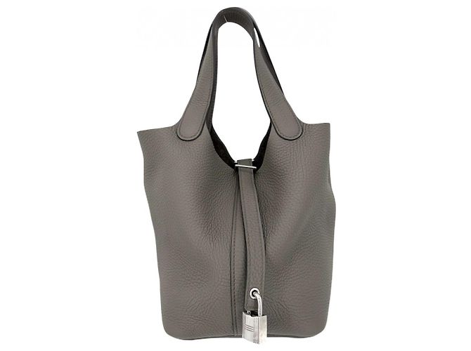 Hermès Bolsa Hermes Picotin Lock PM Marrom