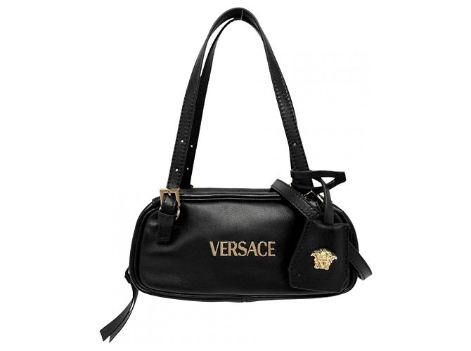 Borsa Mini Bowling Versace da Donna Nero