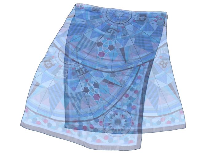 Hermès Hermes blauer Seidenschal