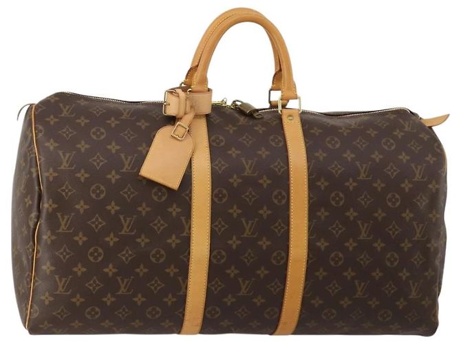 LOUIS VUITTON Monogram Keepall 55 Boston Bag M41424 LV Auth 198304V Monograma