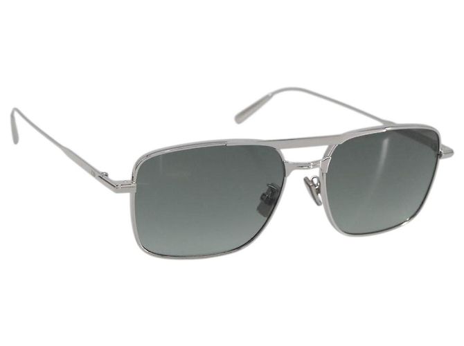 Gafas de sol Christian Dior metal Silver Auth BA15207M Plata