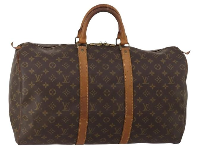 LOUIS VUITTON Monogram Keepall 45 Boston Bag M41428 LV Auth 197500 Monograma